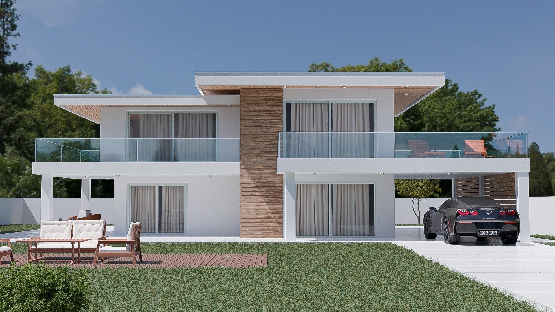 Exterior House Casaca 3D model_2