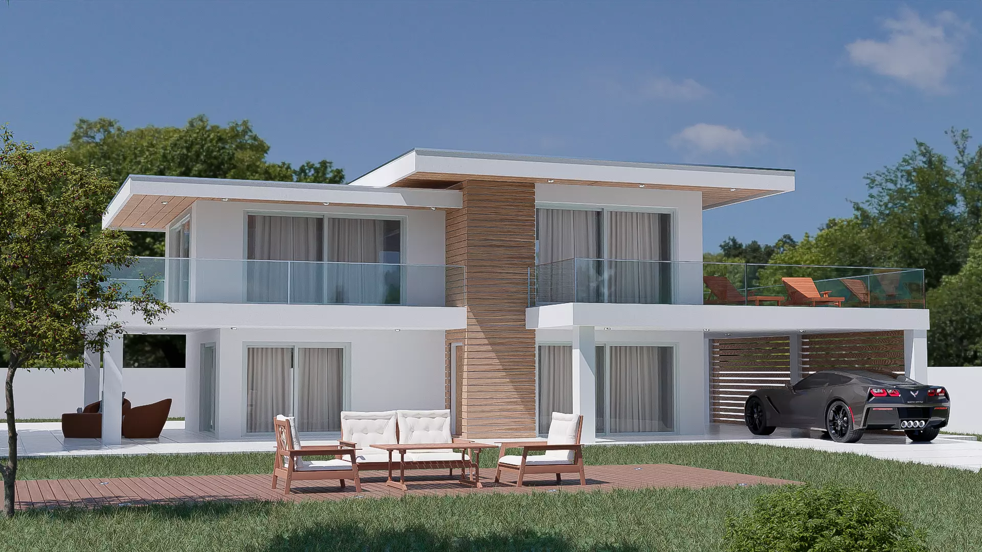 Exterior House Casaca 3D model_0