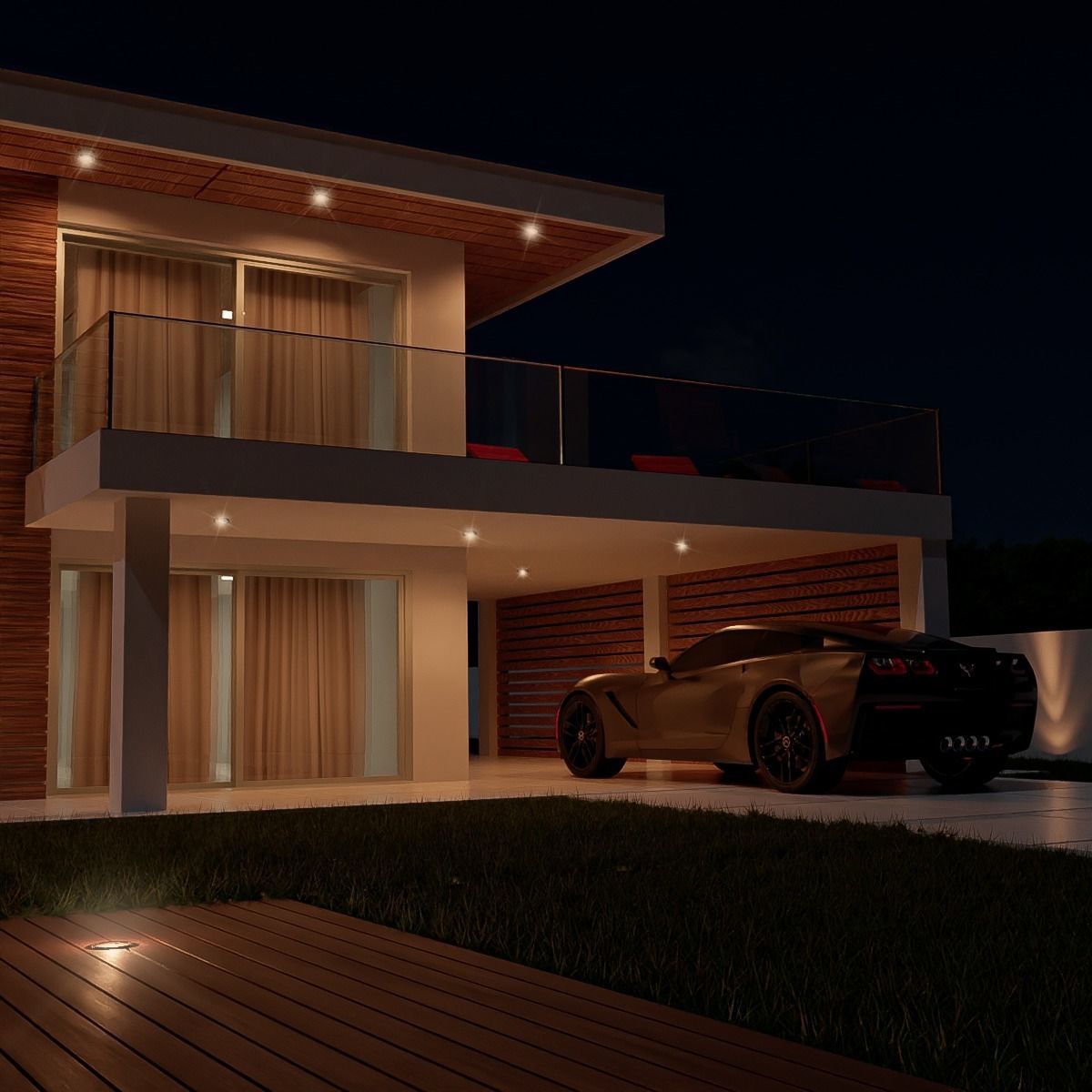 Exterior House Casaca 3D model_4
