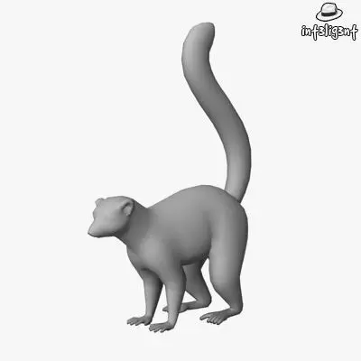 Low Poly Lemur Low-poly 3D model_0