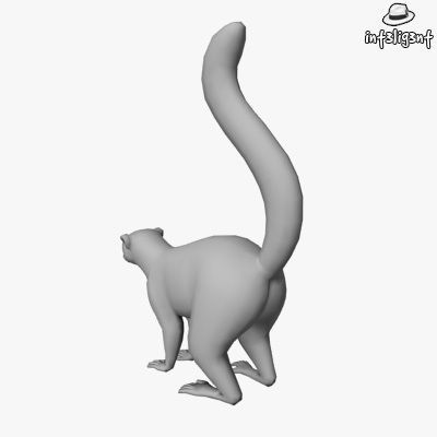 Low Poly Lemur Low-poly 3D model_2