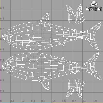 Low Poly Shark Low-poly 3D model_6