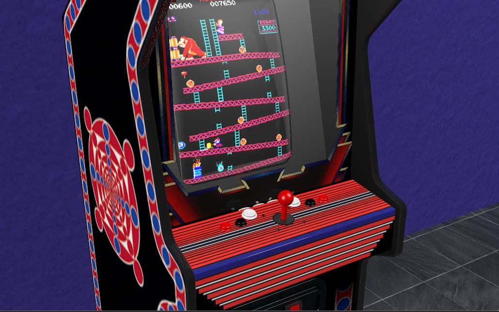 Arcade cabinet 3D model_3