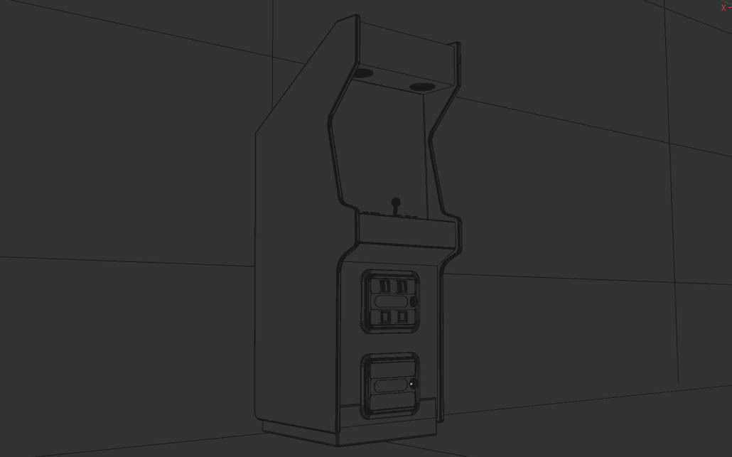 Arcade cabinet 3D model_4