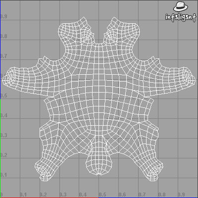 Low Poly Hyena dog Low-poly 3D model_6