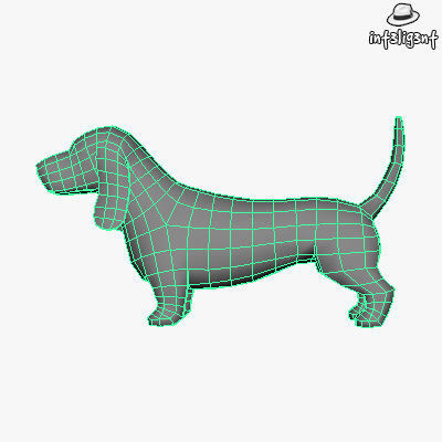 Low Poly Basset Hound Low-poly 3D model_4
