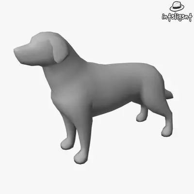 Low Poly Labrador Retriever Low-poly 3D model_0