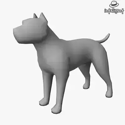 Low Poly Pit Bull