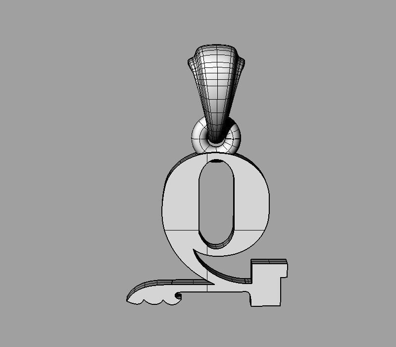 Decorative Letter Z 3D print model_7