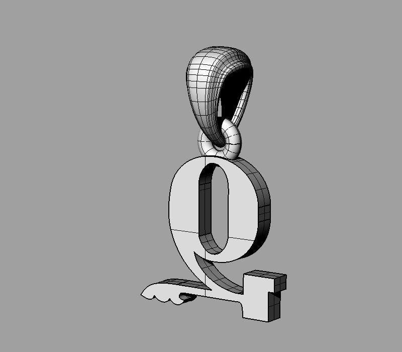 Decorative Letter Z 3D print model_8