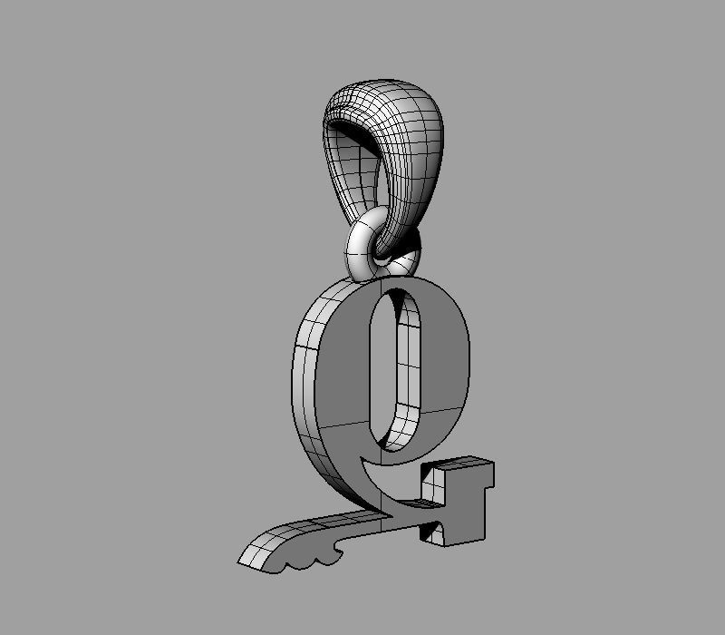 Decorative Letter Z 3D print model_6