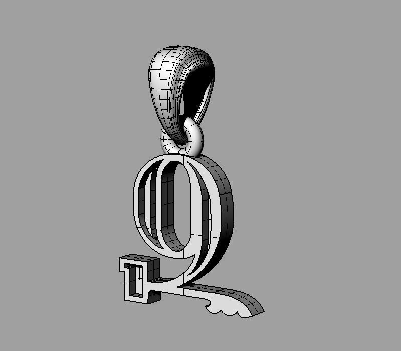 Decorative Letter Z 3D print model_3