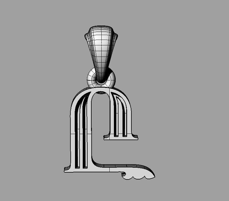 Decorative Letter Y 3D print model_2