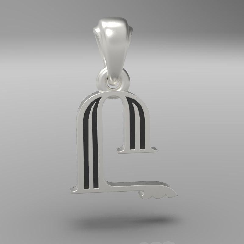 Decorative Letter Y 3D print model_29