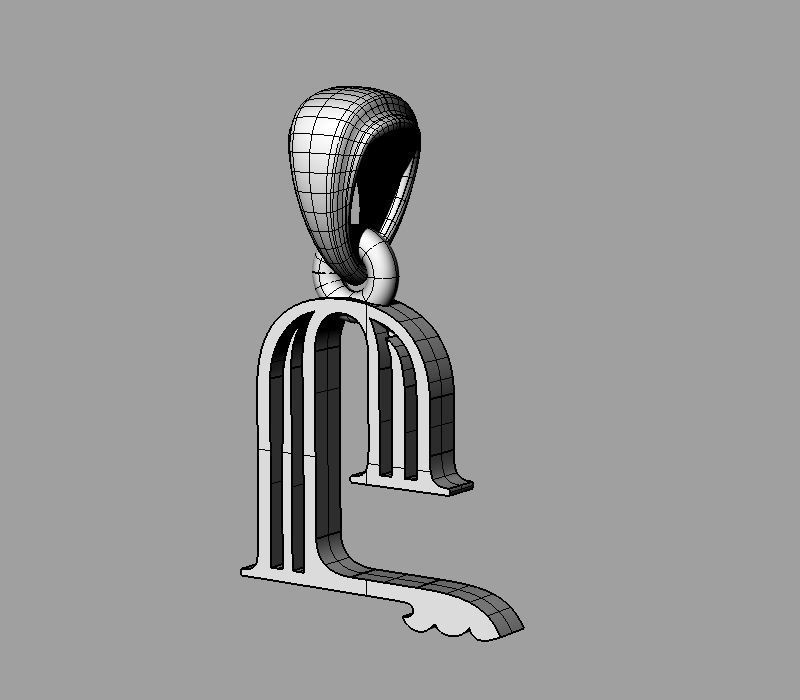 Decorative Letter Y 3D print model_3