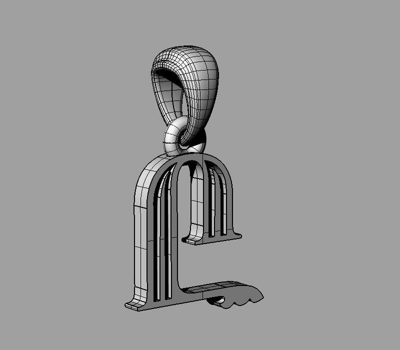 Decorative Letter Y 3D print model_1