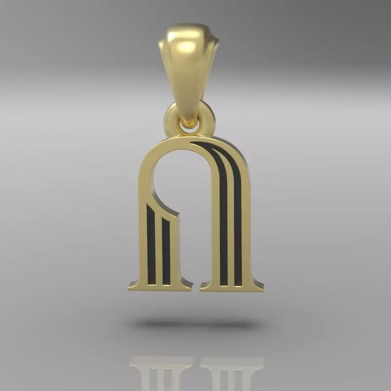 Decorative Letter Vo 3D print model_0