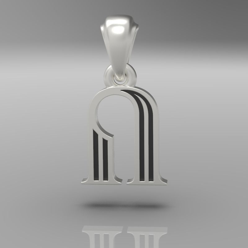 Decorative Letter Vo 3D print model_29