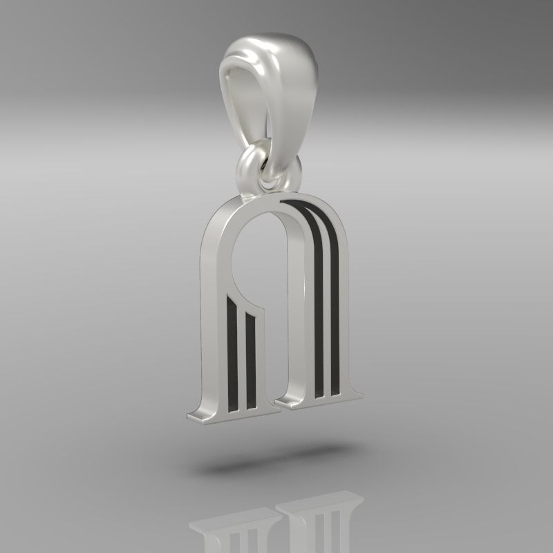 Decorative Letter Vo 3D print model_27