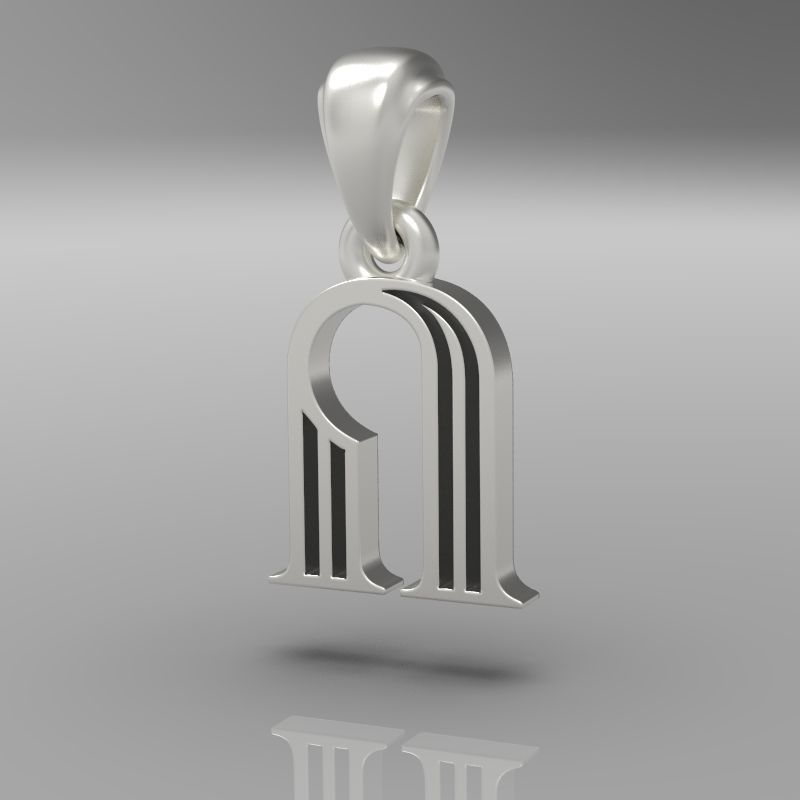 Decorative Letter Vo 3D print model_21