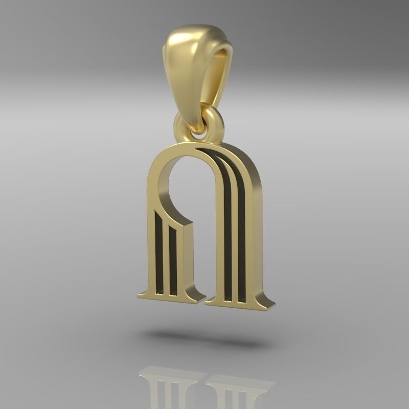 Decorative Letter Vo 3D print model_19