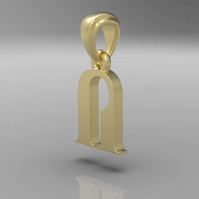 Decorative Letter Vo 3D print model_12