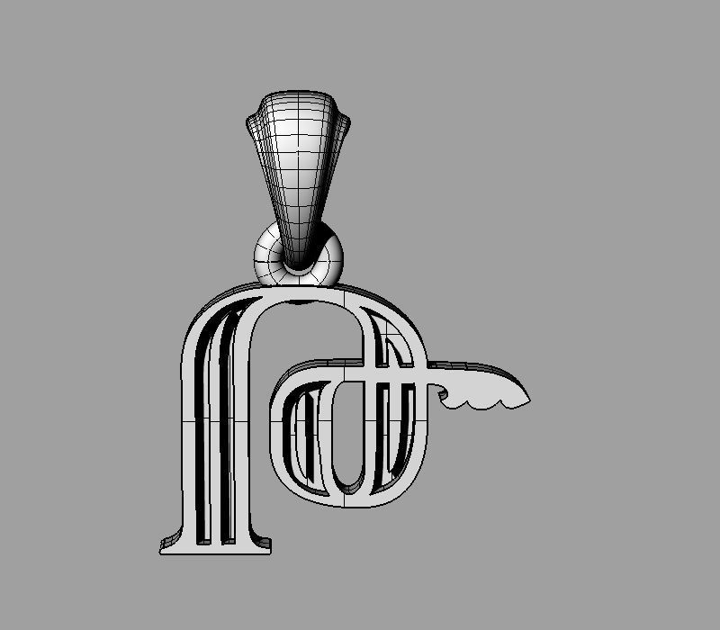 Decorative Letter The 3D print model_2