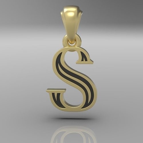Decorative Letter T 3D print model