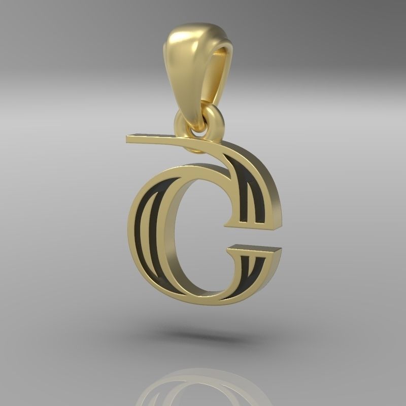 Decorative Letter Sh 3D print model_19
