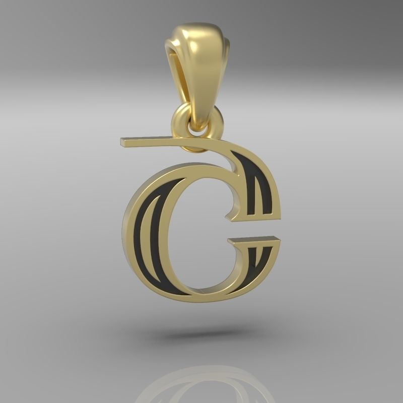 Decorative Letter Sh 3D print model_18