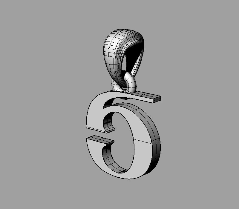 Decorative Letter Sh 3D print model_8