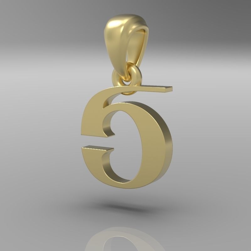 Decorative Letter Sh 3D print model_11