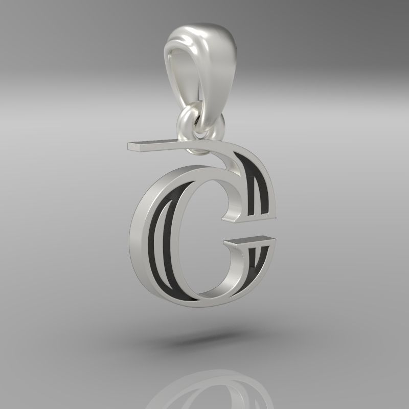 Decorative Letter Sh 3D print model_28