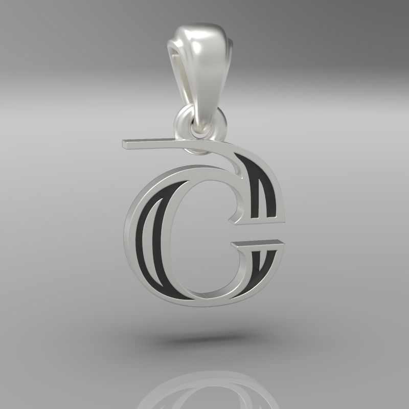 Decorative Letter Sh 3D print model_29