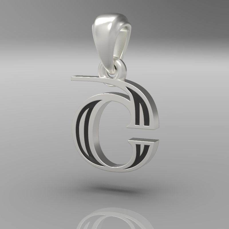 Decorative Letter Sh 3D print model_20