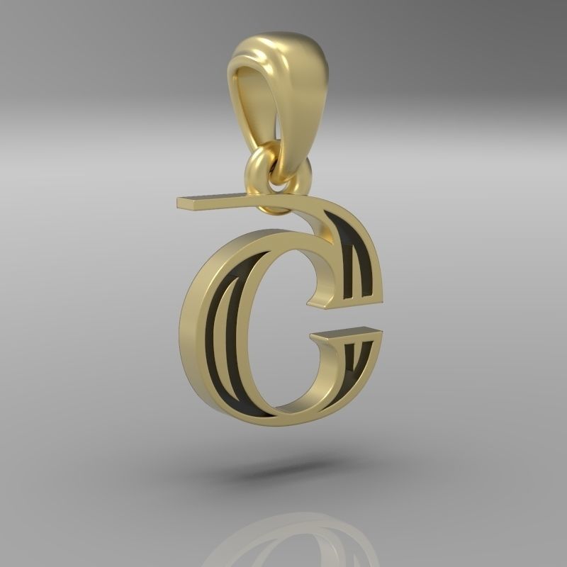 Decorative Letter Sh 3D print model_17