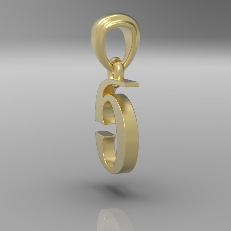 Decorative Letter Sh 3D print model_13
