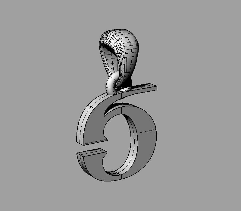 Decorative Letter Sh 3D print model_6