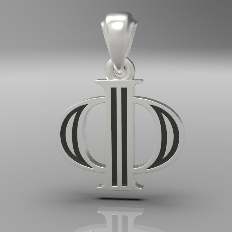 Decorative Letter Ph 3D print model_21