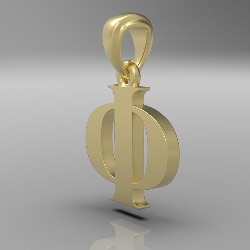 Decorative Letter Ph 3D print model_12