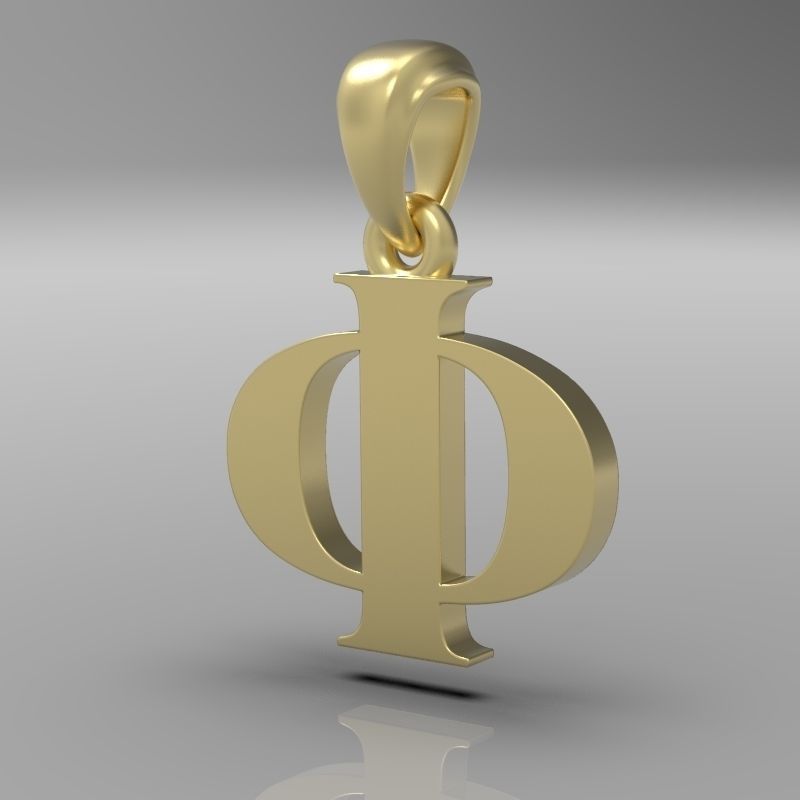 Decorative Letter Ph 3D print model_11