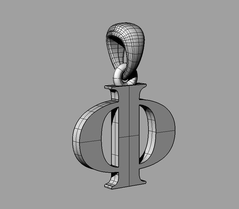 Decorative Letter Ph 3D print model_6