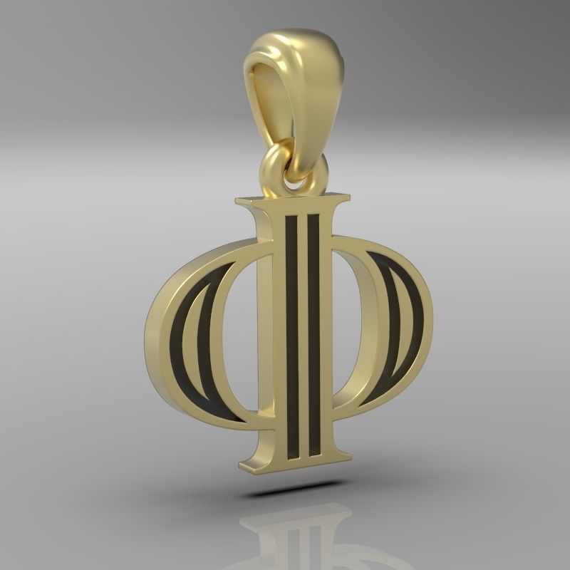 Decorative Letter Ph 3D print model_17