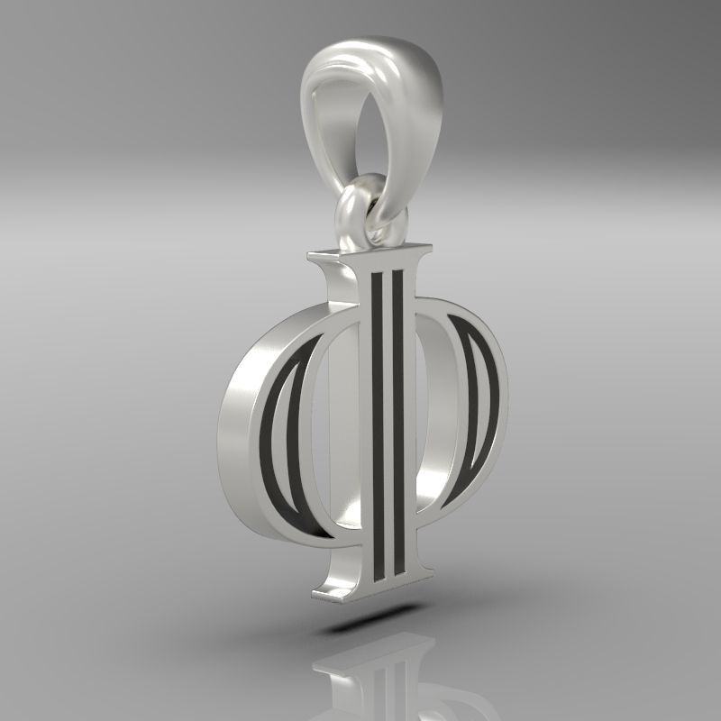 Decorative Letter Ph 3D print model_27