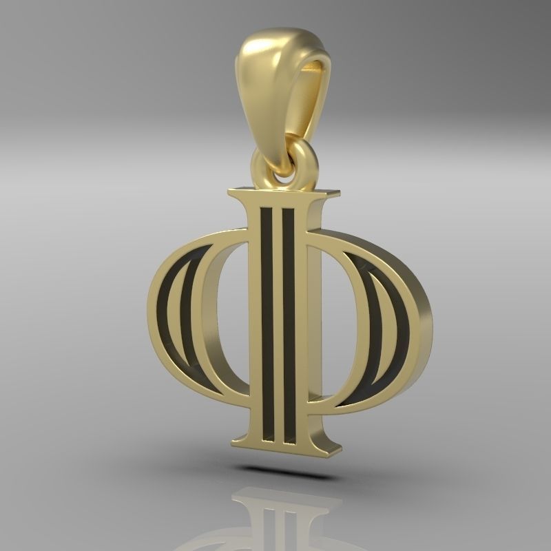 Decorative Letter Ph 3D print model_19