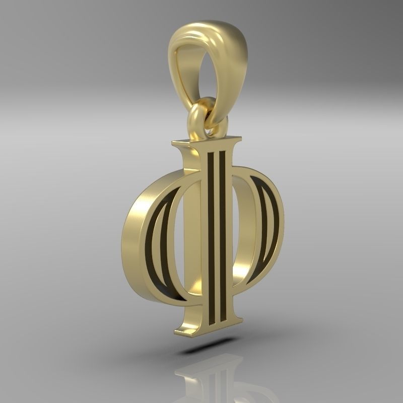 Decorative Letter Ph 3D print model_16