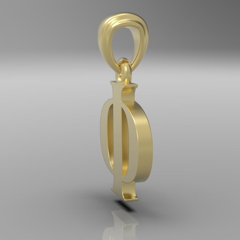 Decorative Letter Ph 3D print model_13