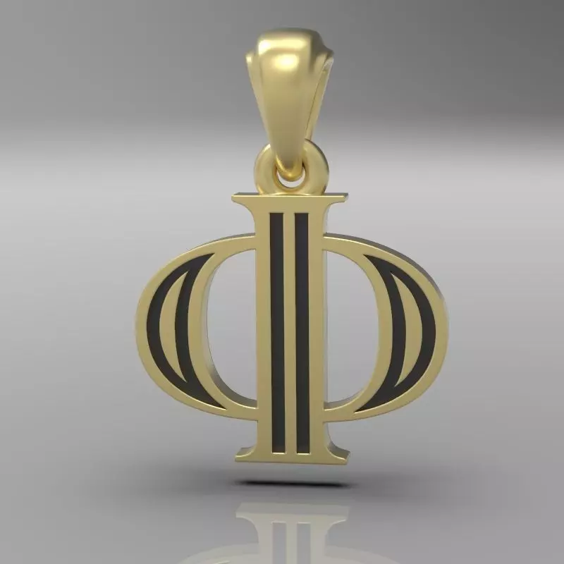 Decorative Letter Ph 3D print model_0
