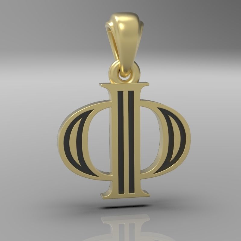 Decorative Letter Ph 3D print model_18