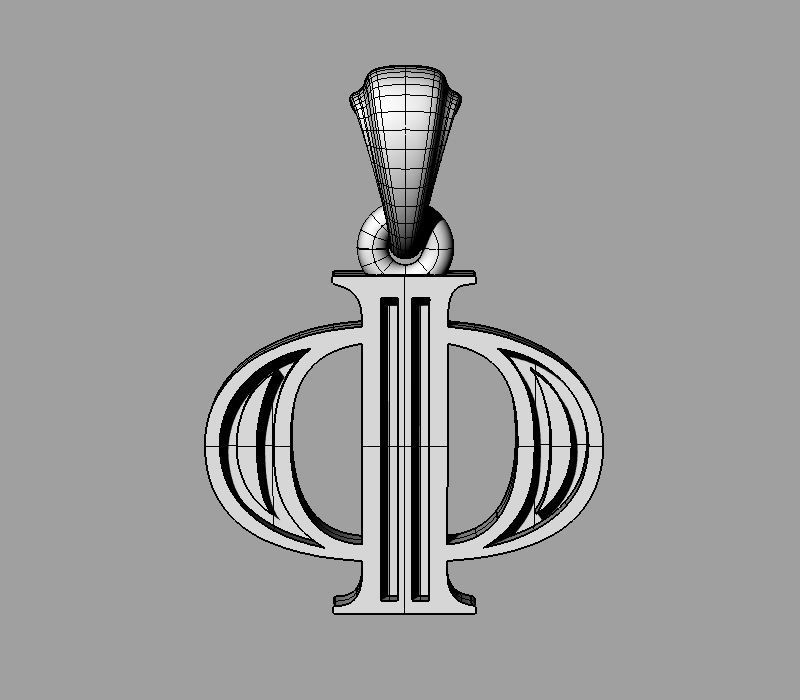 Decorative Letter Ph 3D print model_2